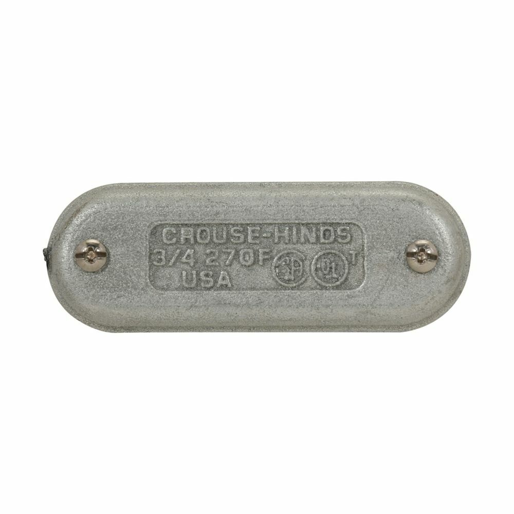 Eaton Crouse-Hinds series Condulet Form 7 wedge nut cover, Feraloy iron alloy, 2"