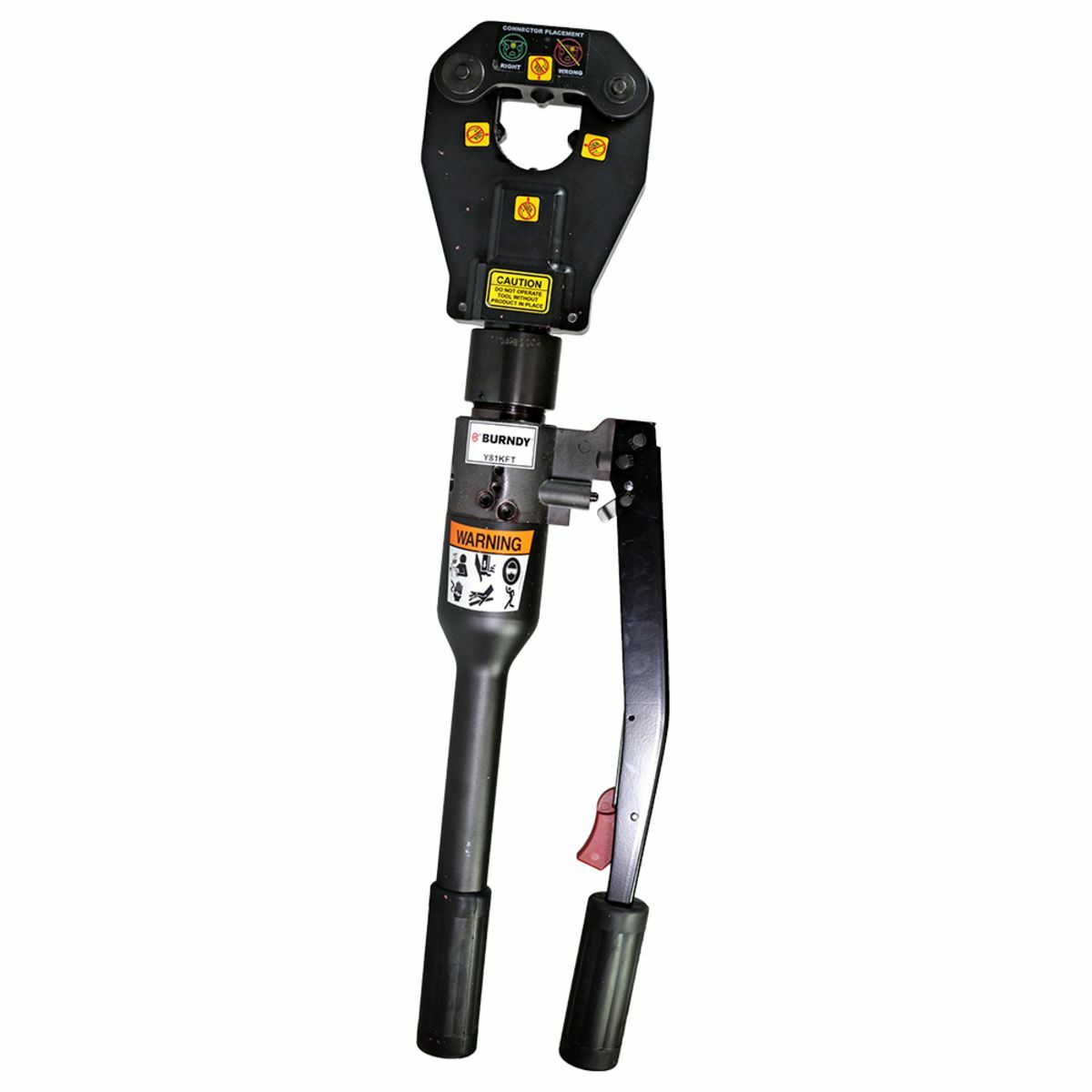 6-Ton 4-POINT Dieless Latch Head Crimper, Self Contained Hydraulic, #8 AWG - 1000 kcmil CU, #8 - 750 kcmil AL