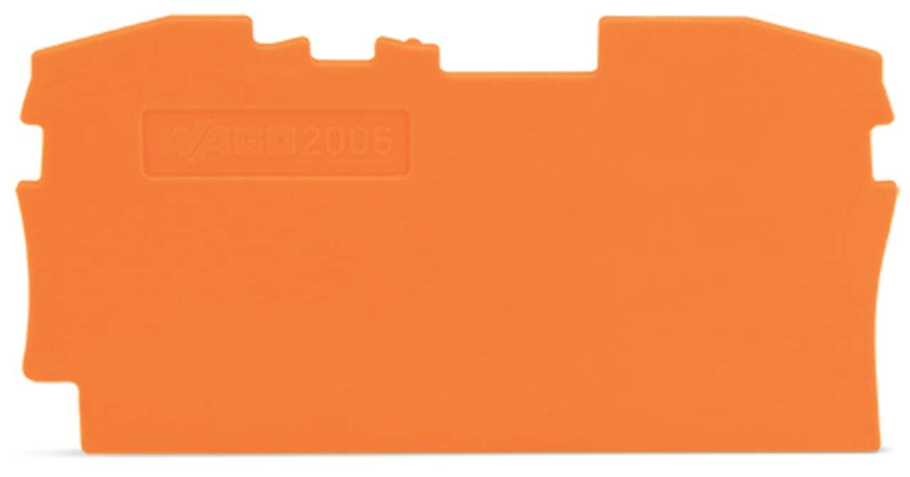 End and intermediate plate; 1 mm thick; orange