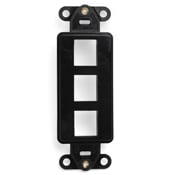 QuickPort Decora Insert, 3-Port, Black