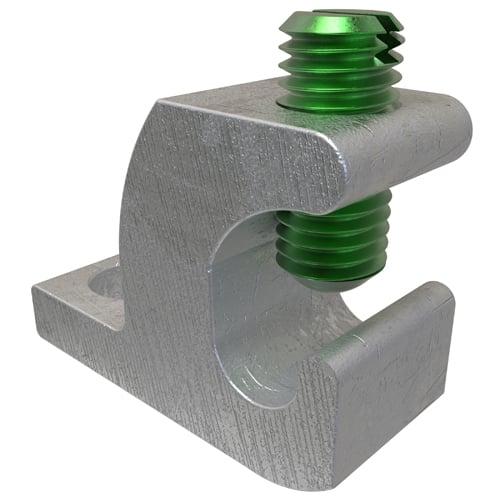 Permaground Copper Lay-in Groud Lug, Conductor Size 4-14, 1/4in Bolt Size, Slotted Head