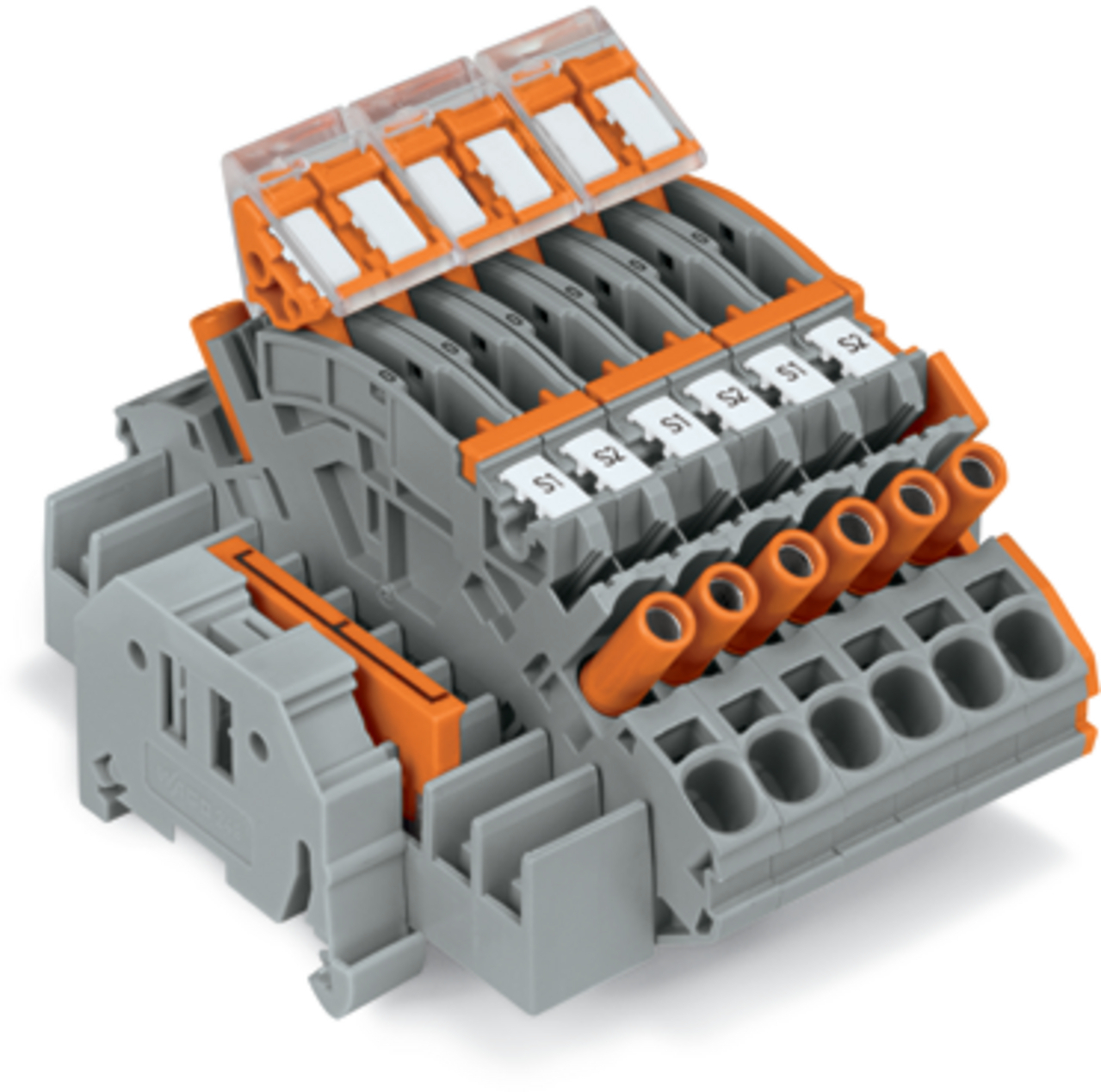 Compact terminal block; for 3-phase current transformer circuit; 6,00 mm; multicoloured
