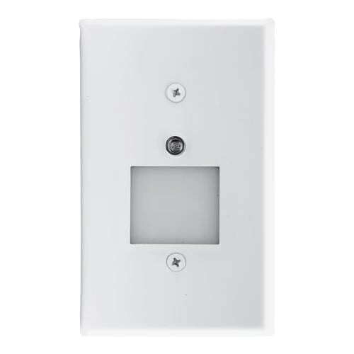 ELST69W Mini Photocell LED Step Light with Frosted Acrylic Lens, 0.75W, 3000K, 50 Lumens, 120V, White