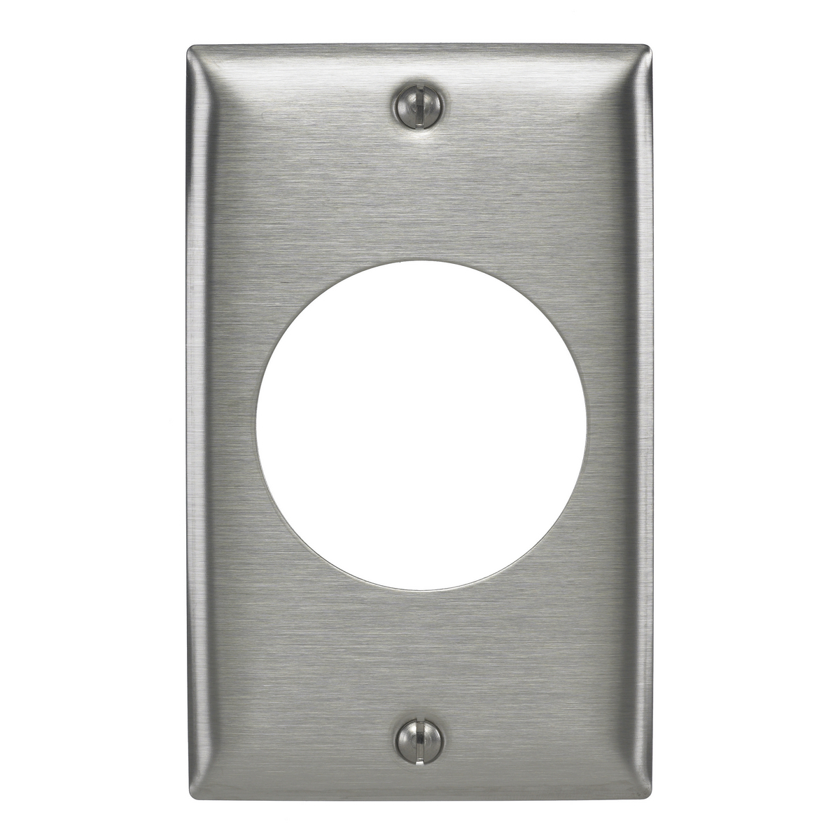 Twist-Lock Devices, 30 Amp Hubbellock Accessories, Receptacle Wallplates, 302/304 stainless, single gang, smooth. NOT weatherproof.
