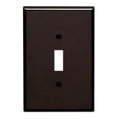 1-Gang Toggle Device Switch Wallplate, Oversized, Thermoset, Device Mount, Brown