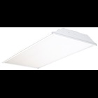 General Purpose T8 Lensed Troffer 2' wide, Four lamps, 32W T8 (48''), 1/2''x1/2''x1/2'' plastic cube louver, silver, MVOLT, 120-277V, One 4-lamp ballast, T8 electronic ballast, SKU - 778913