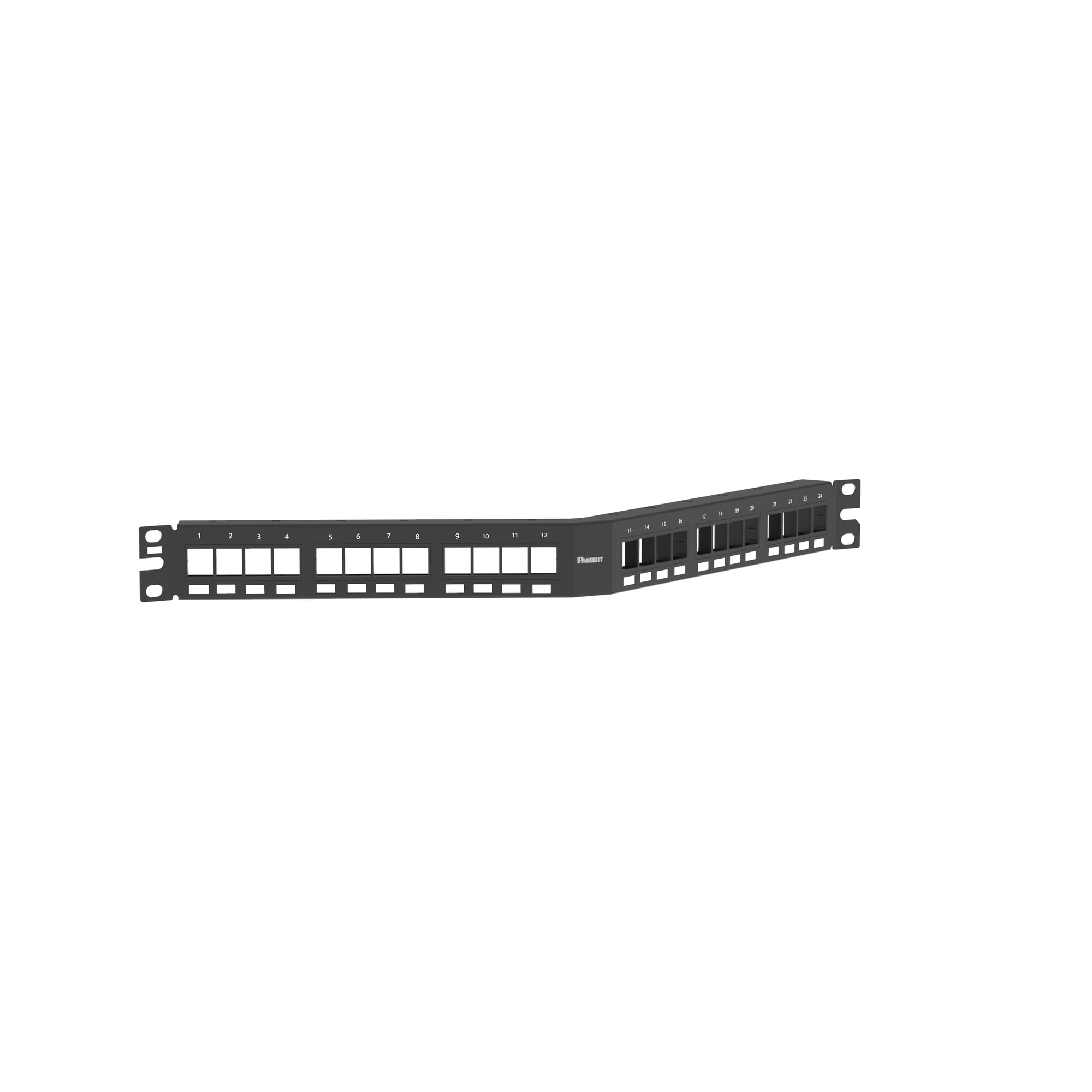 NK Modular Patch Panel, Angled, 24 Port,