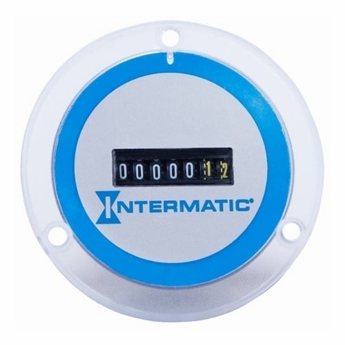 The 240V 60Hz 1VA FLUSH MOUNT, BLUE/CLEAR The FWZ53 Series AC Hour Meters are non-resetable and flush-panel mounted with watertight/dusttight sealed bezels. All models are black plastic with white numerals on black background.