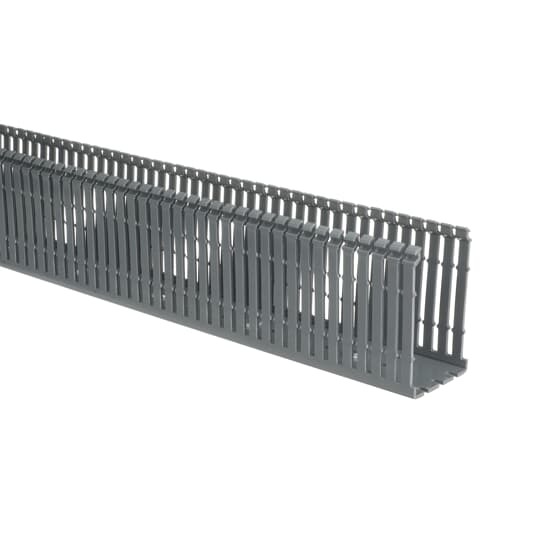 Wiring Duct Narrow Slot, 2.5 Inches x 4 Inches, Gray PVC