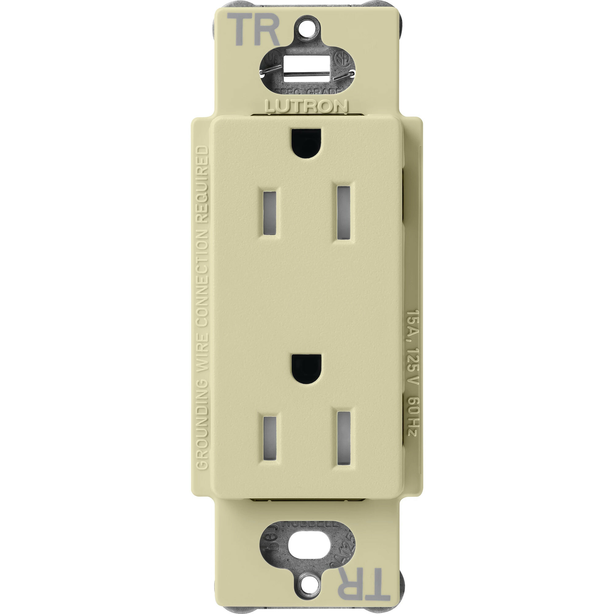 Lutron Claro Tamper-Resistant Duplex Receptacle, 15 Amp, Sage