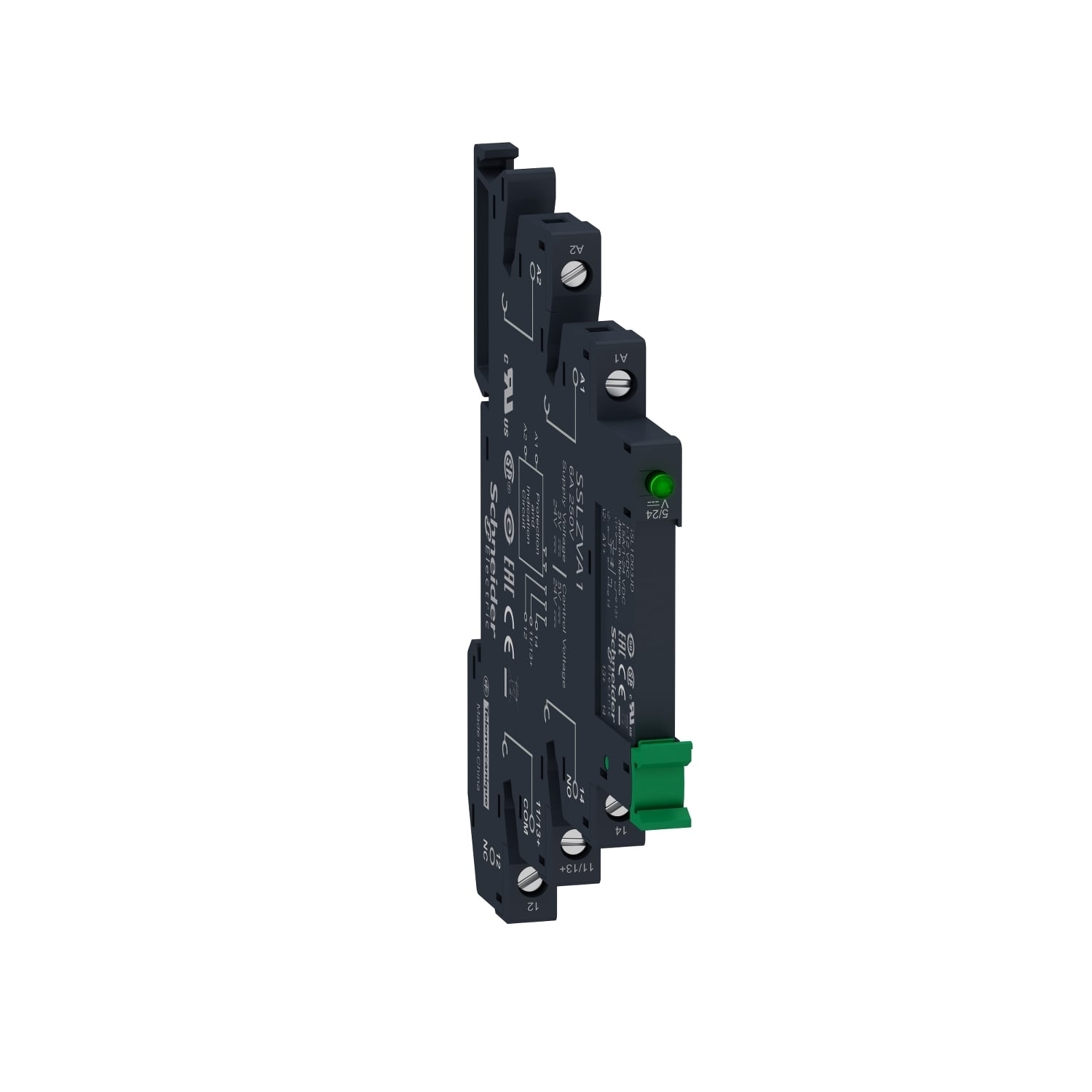 pre-assembled relay,  Harmony Solid State Relays, 2A, zeroVoltage switching, screw sockets, input 16...30V DC, output 24...250V AC