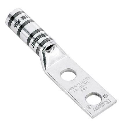Copper Compression Lug, 2 Hole, #6 AWG, 