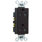 Tamper-Resistant Heavy-Duty Decorator Spec Grade Duplex Receptacle Back and, Side Wire 20amp 125volt Brown
