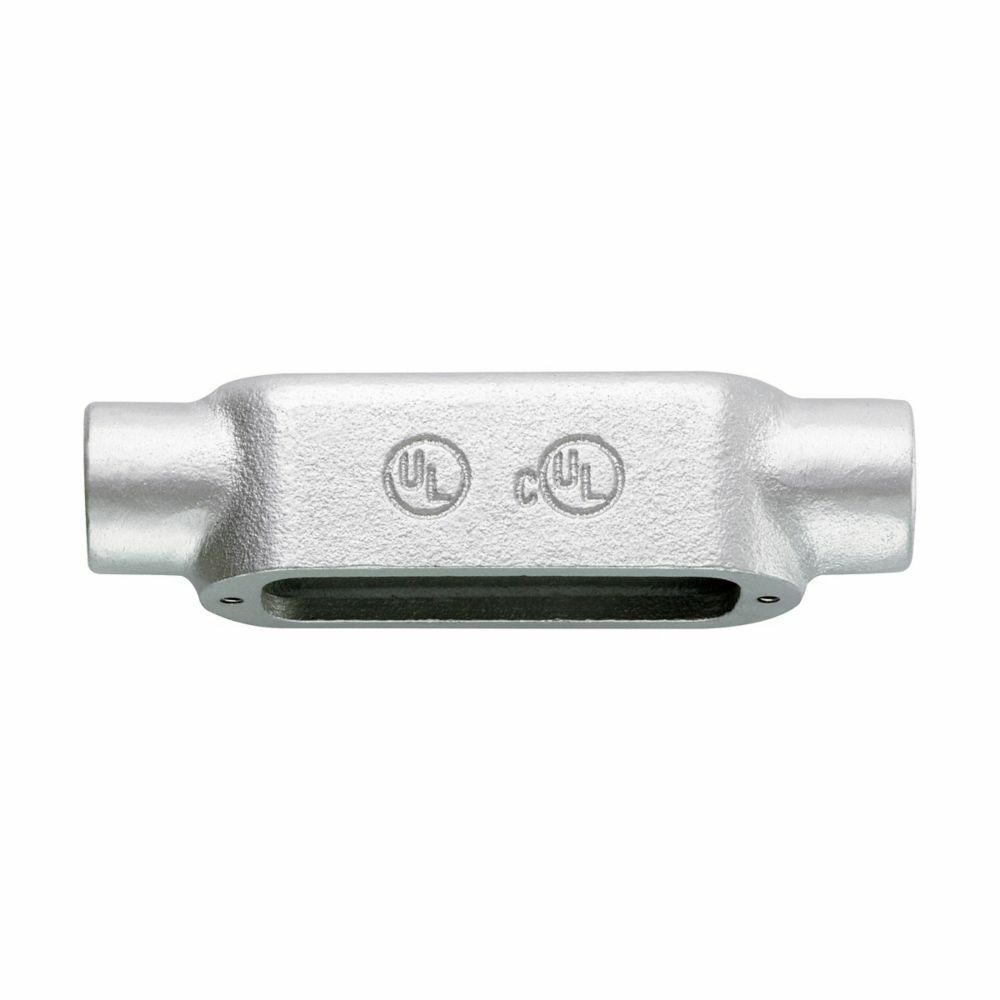 Eaton Crouse-Hinds series Condulet Form 5 conduit outlet body, Malleable iron, C shape, SnapPack pre-assembled body and integral gasket cover, 3/4"