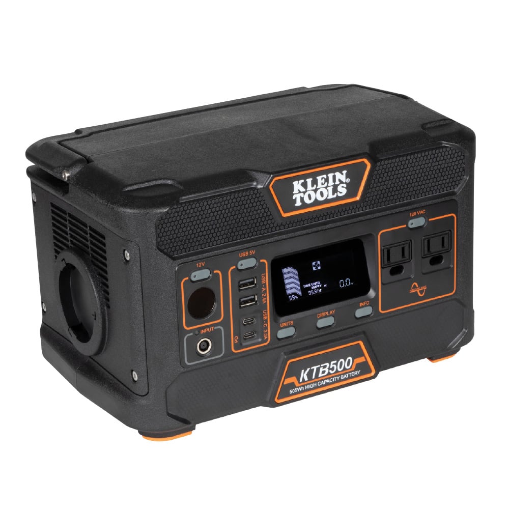 Portable Power Station, 500W, Portable Power Station delivers 500W of Pure Sine-Wave AC power (up to 1000W surge)