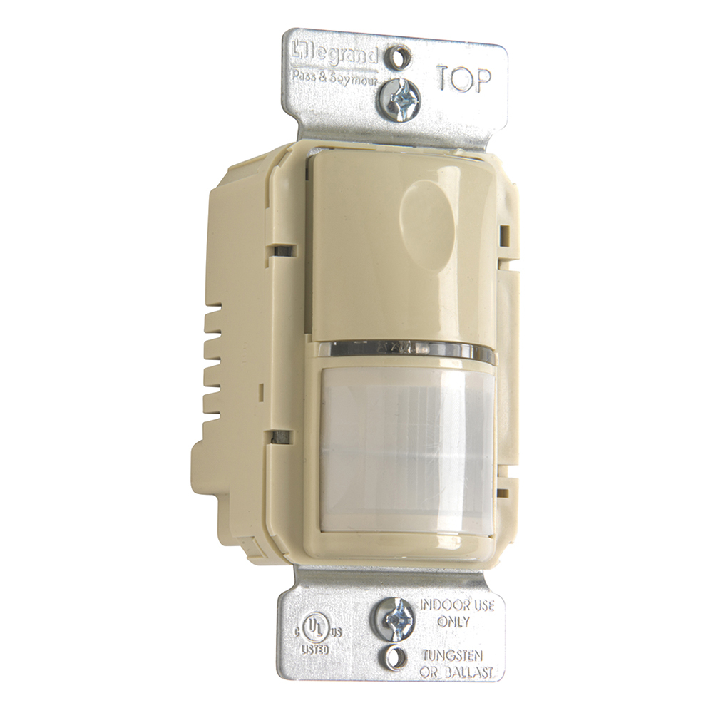 Commercial Occupancy Sensor (PIR) PlugTail Automatic Wall Switch, Ivory