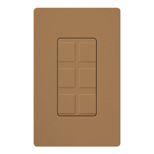 Claro 6-Port Frame, Satin, field customizable in terracotta