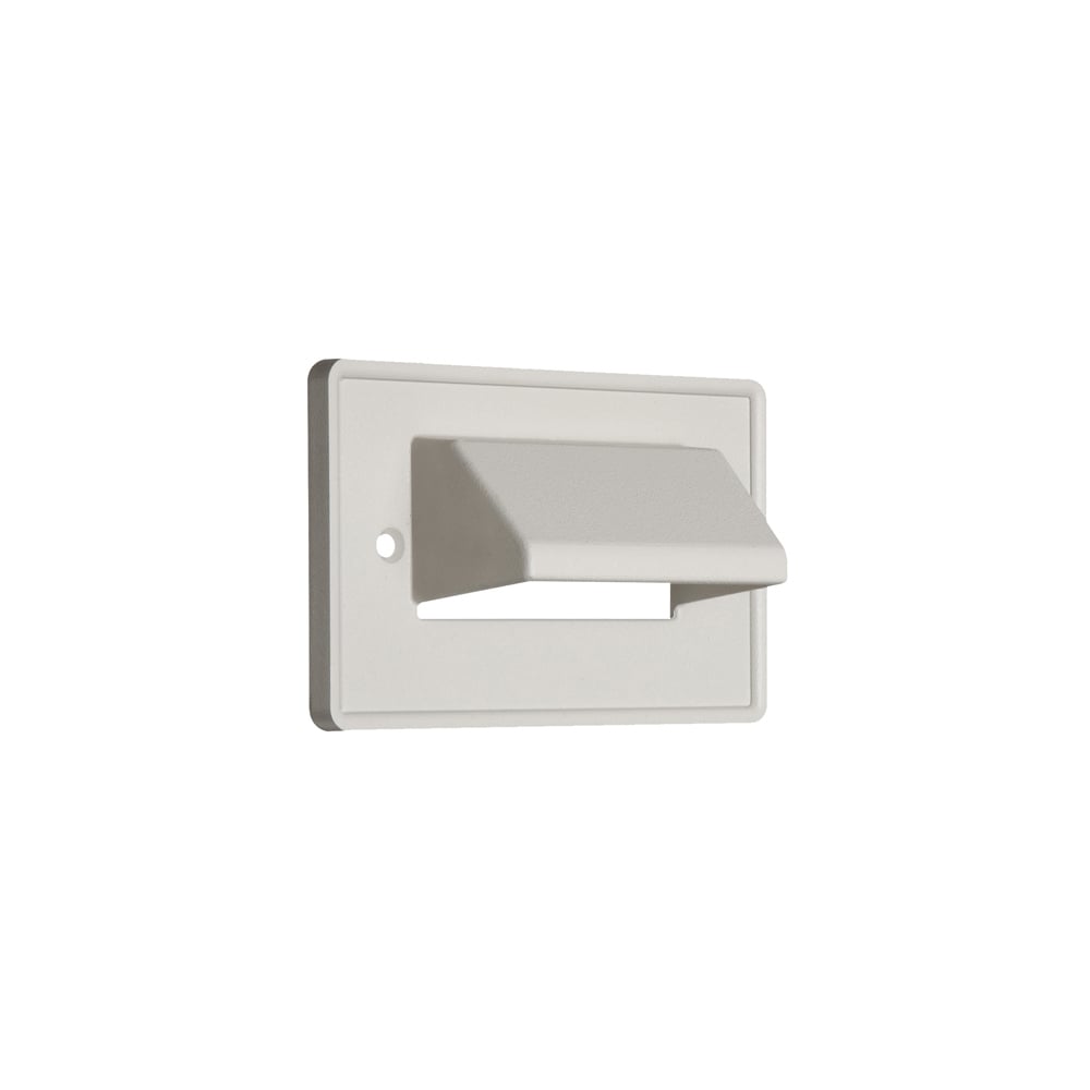 Reversible non metallic cable entrance plate for existing cables. Single Gang. Includes screws that match plate color. Color White. Horizontal.