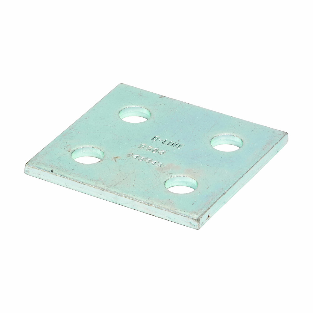 Eaton B-Line series splice plate, 3.25" H x 3.5" L x 1.62" W, Steel, Electro-plated