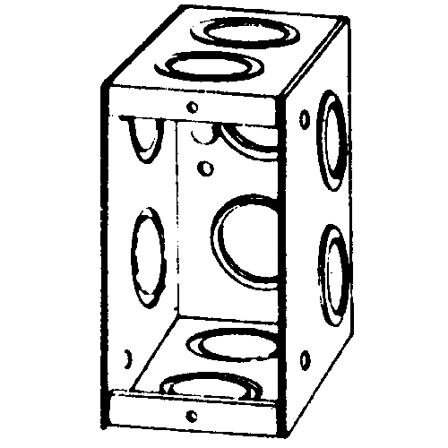 Features:With 1/2 And 3/4 IN Concentric Conduit Knockouts, Standard:UL E18095, Number Of Outlet:10, Material:Steel, Size:1.8125 X 3.5 X 3.75IN, Cubic Capacity:22CI