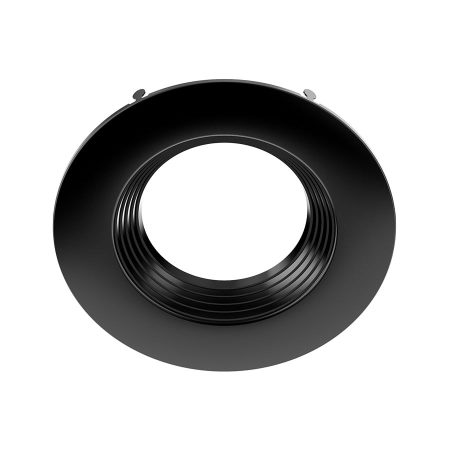 Retrofit Downlights Recessed Retrofit Downlight Trim 6 Inches Round Baffled Black