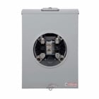 Eaton meter socket, 1-pos resi service, 200 A, Over/under, 3-5/16 inch hub cover plate, #6-350 kcmil, 4-jaw, 1-ph, #6-350 kcmil, Gnd conn (#14-#2 Cu), Triplex, 3-wire, Ringless, 600 Vac
