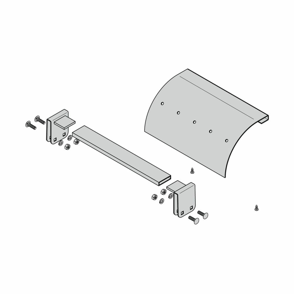 Eaton B-Line series runway dropout kit, Flat black, Drupout rung kit