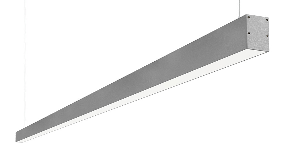 Architectural 3118 Lumens Boa 8 Ft 40W Pendant Mount 4000K 0-10V Dimming Matte Silver