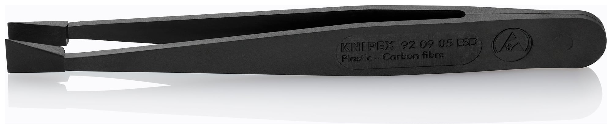 Plastic Gripping Tweezers-Blunt Tips-ESD, 4 1/2 in., 0.12 mm TT, 7.70 mm TW