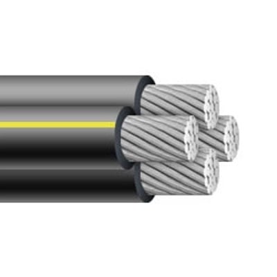 Quadruplex Underground Residential Distribution (URD) Wire, Aluminum Conductor, 4/0-4/0-4/0-2/0, Wake Forest, 1500 Foot Reel