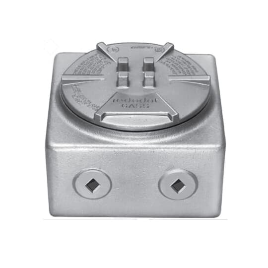 3/4 Inch Hazardous Location Internal Hub with Installed Green Ground Screw, Cover and Plugs, Body Aluminum, Cover Die Cast Aluminum, 31 Cubic Inch