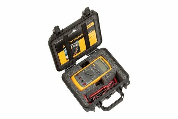 80 Series Extreme Case, Included: Automatic Purge Valve, Construction: Neoprene O-Ring, ABS Latches, Rugged Pelican Hard Case, For use with Multimeters: 27, 83 V, 85 V, 87 V, 187, 189, Process Tools: 724, 725, 726, 789