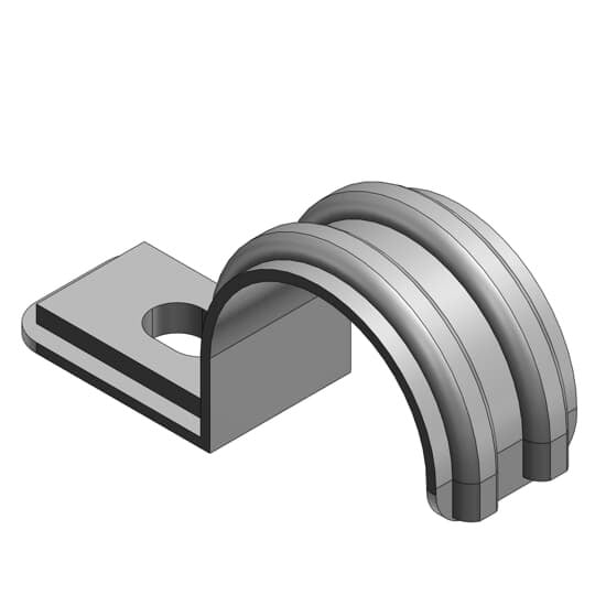 3/4 Inch Pipe Strap, Steel, 1 Hole for Use with EMT Conduit