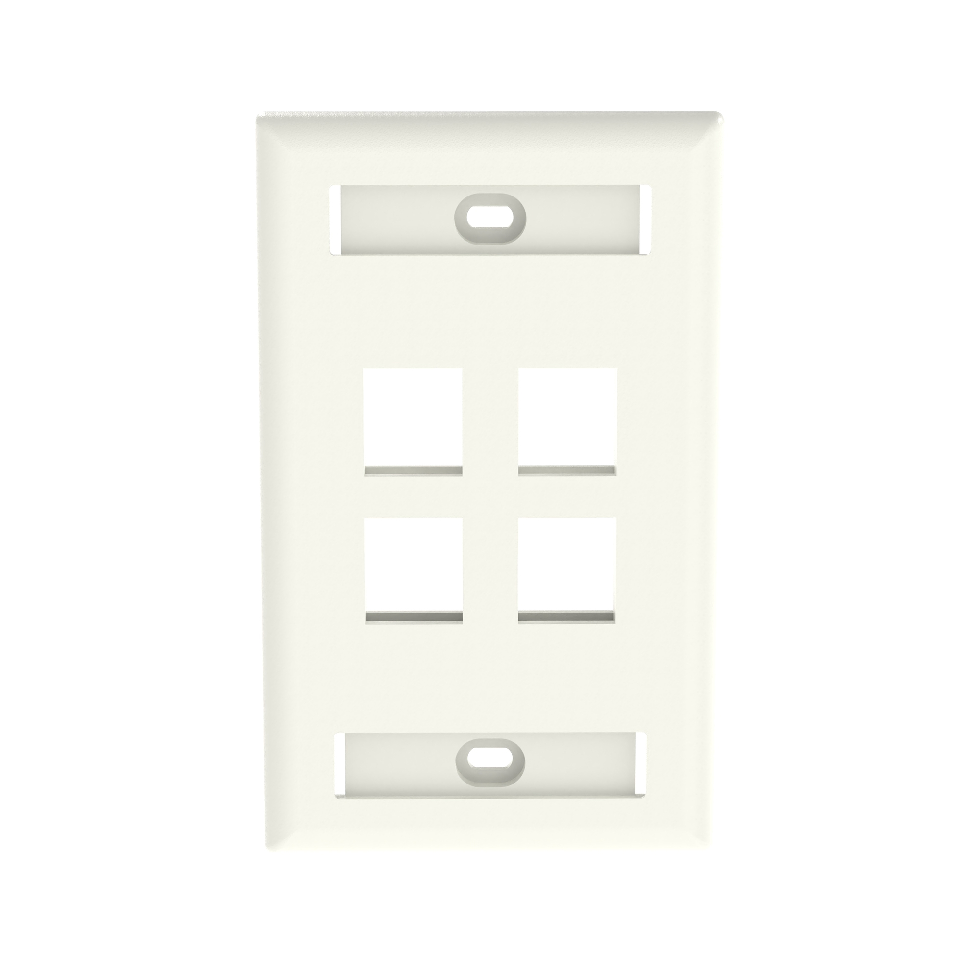 NK 4-port, single gang, flush mount vert