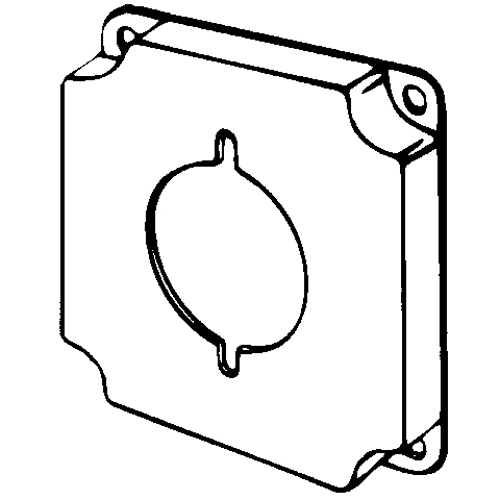 Features:Configuration 30 to 50 AMP Single Flush Receptacle 2 9/64IN Dia, Standard:UL E18095, Material:Steel, Shape:Square, Size:4 X 4 X 0.5IN, Cubic Capacity:7CI