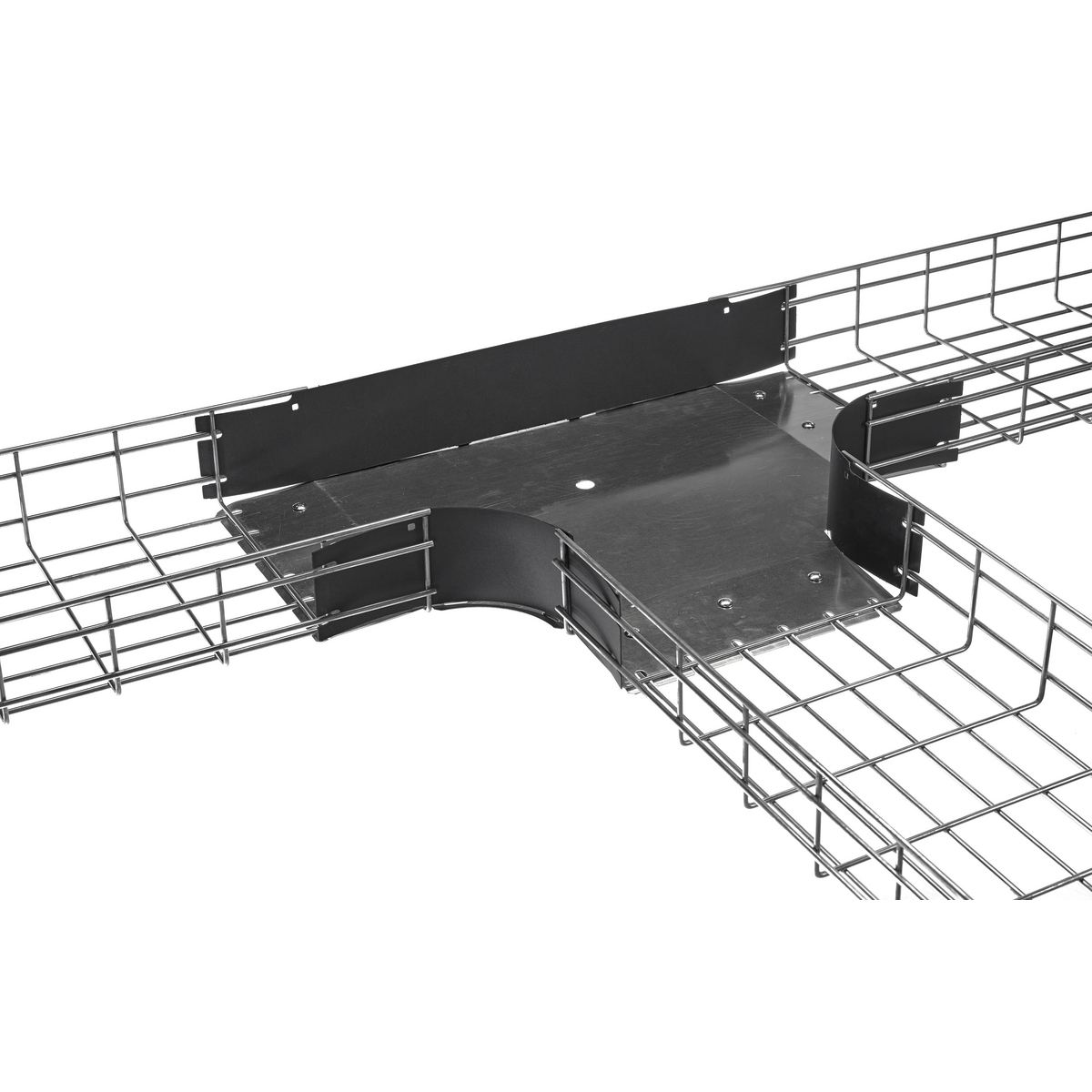 Wire Basket Tray, Radius Tee, 4" High X 4" Width, Pre-Galvanized