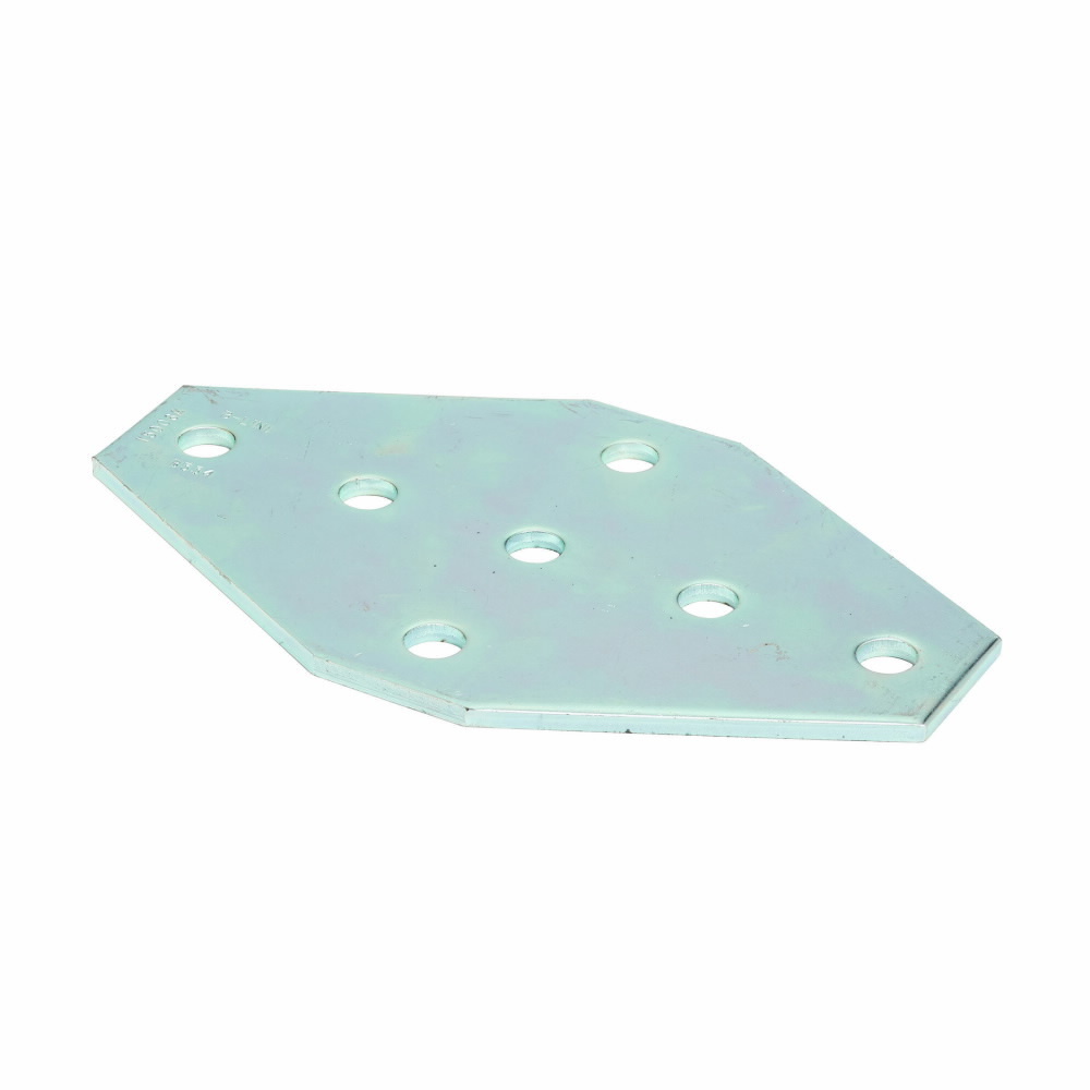 Eaton B-Line series gusset plate, 5.37" H x 9.12" L x 1.62" W, Steel, Electro-plated