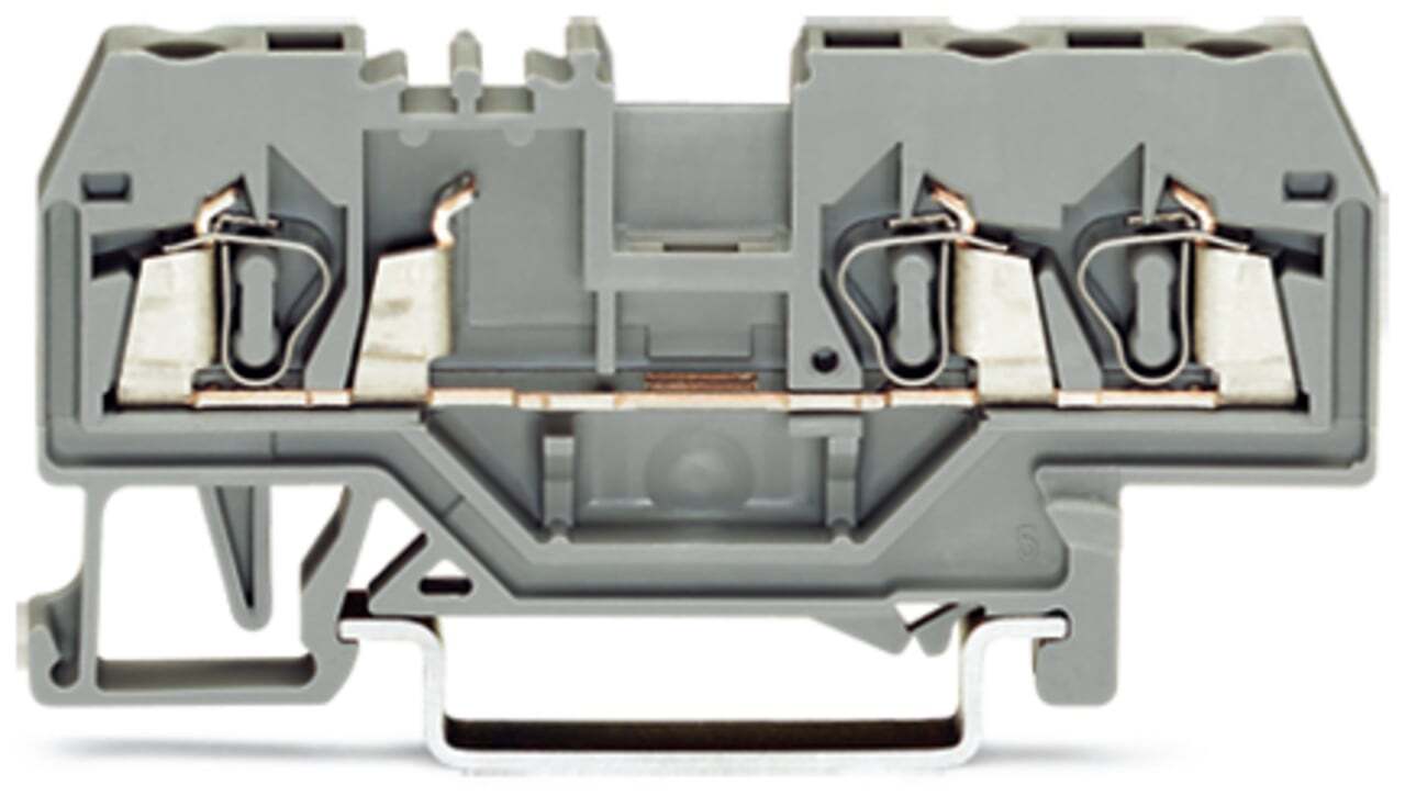 3-conductor through terminal block; 2.5 mm; center marking; for DIN-rail 35 x 15 and 35 x 7.5; CAGE CLAMP; 2,50 mm; red