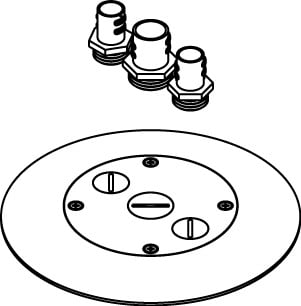P-THRU CVR FLUSH FURN FEED-ALUMINUM