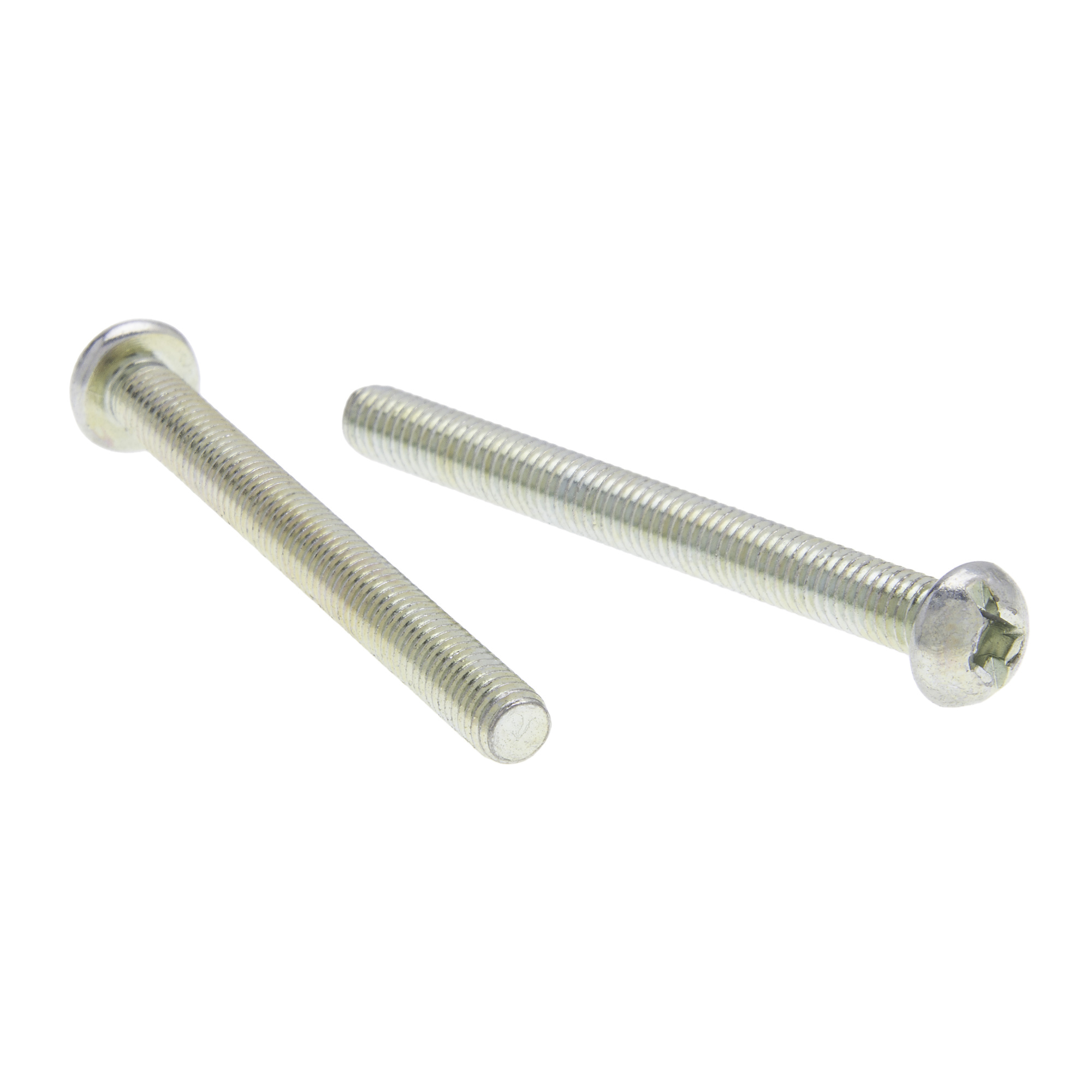 JTRM103 Metallics Tri-Drive Machine Screw, 1/4-20, 1-1/2 in OAL, Steel, Round Head, Zinc Chromate, Phillips/Slotted/Square Drive