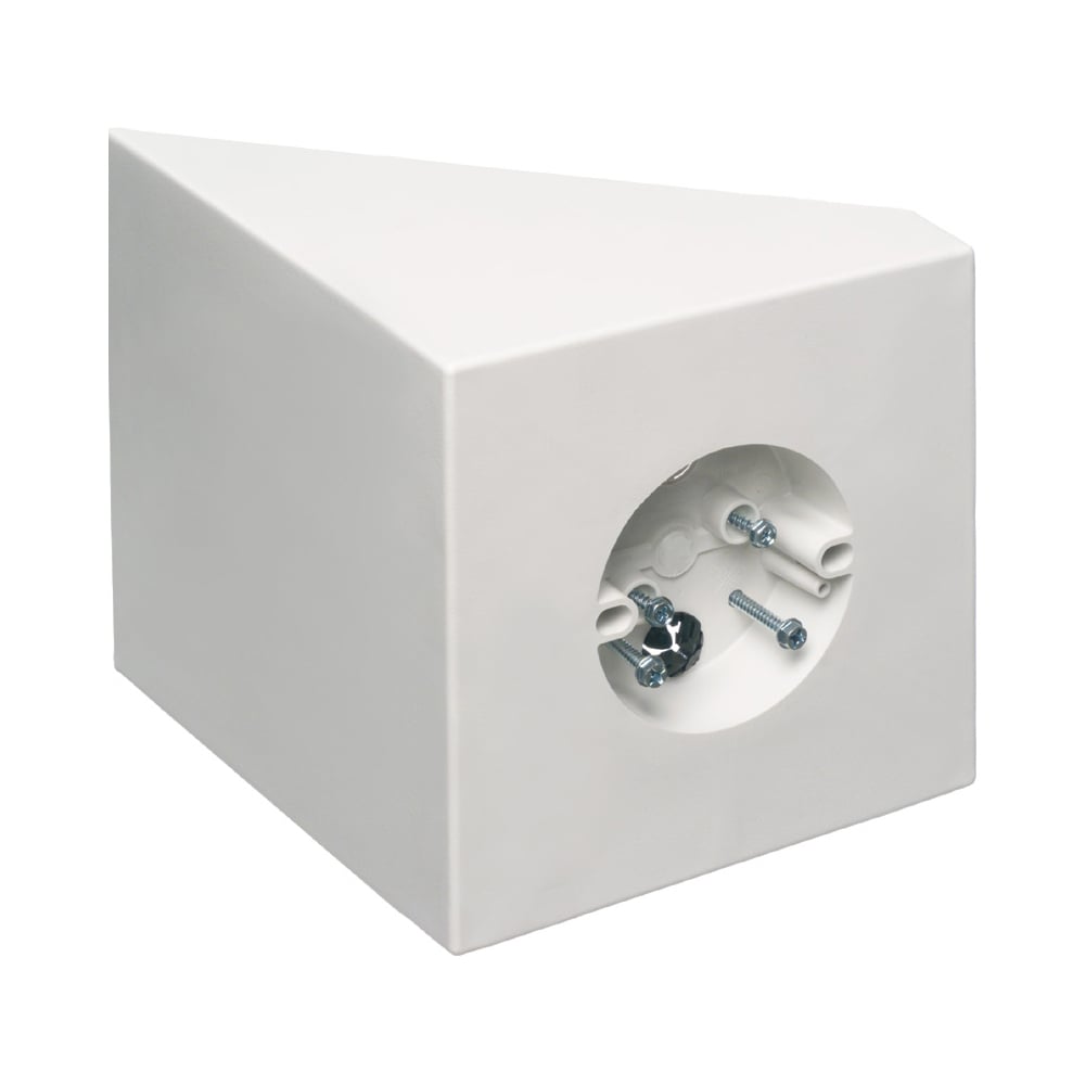 Fan and fixture mounting box for new construction. Fits sloped ceilings up to 45 degrees. 70lb, 200lb fixture. Paintable textured finish. 14.5 cu. in. 8" square mounting surface handles fans with larger canopies.