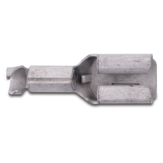 Non-Insulated Female Disconnect Grip, Length .87 Inches, Width .31 Inches, Tab Size .250x.032, Wire Range #16-#14 AWG, Copper, Tin Plated