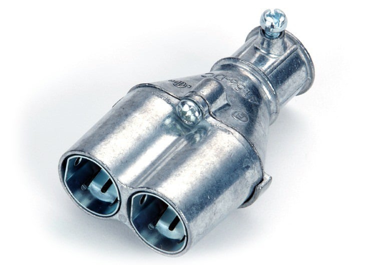 MightyMerge Transition Fittings, 1/2" EMT to Duplex AC/MC Coupli