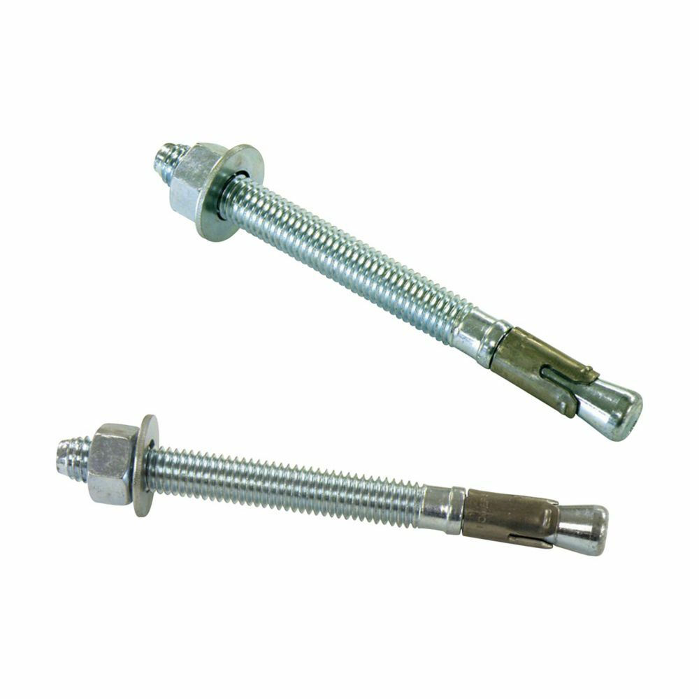 Eaton B-Line series fastener hardware and accessories, For use in concrete, structural sand lightweight , Zinc plated carbon steel ,3/8" X 3", The same as the anchor diameter ,1-3/4 ,Seismic wedge anchor