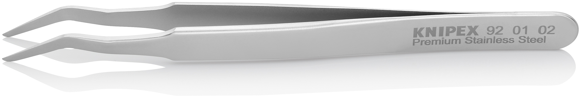 Premium Stainless Steel Positioning Tweezers-35°Angled-SMD, 4 3/4 in., 0.15 mm TT, 1.50 mm TW