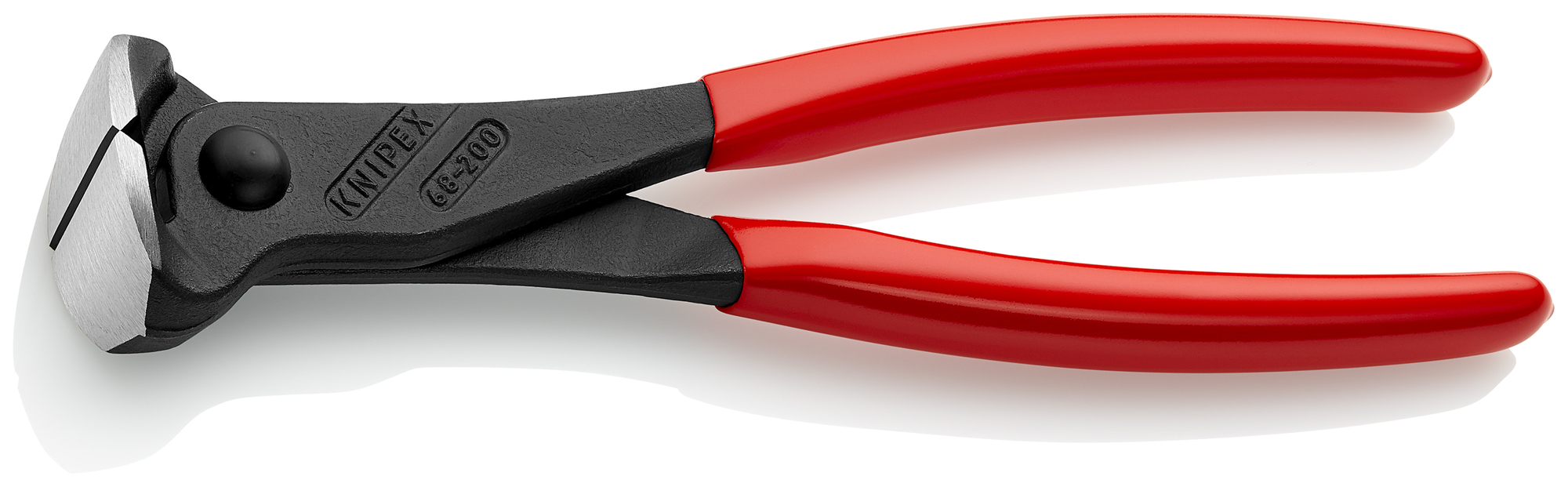 End Cutting Nippers, 8 in., Plastic Coating, Polished, Bulk