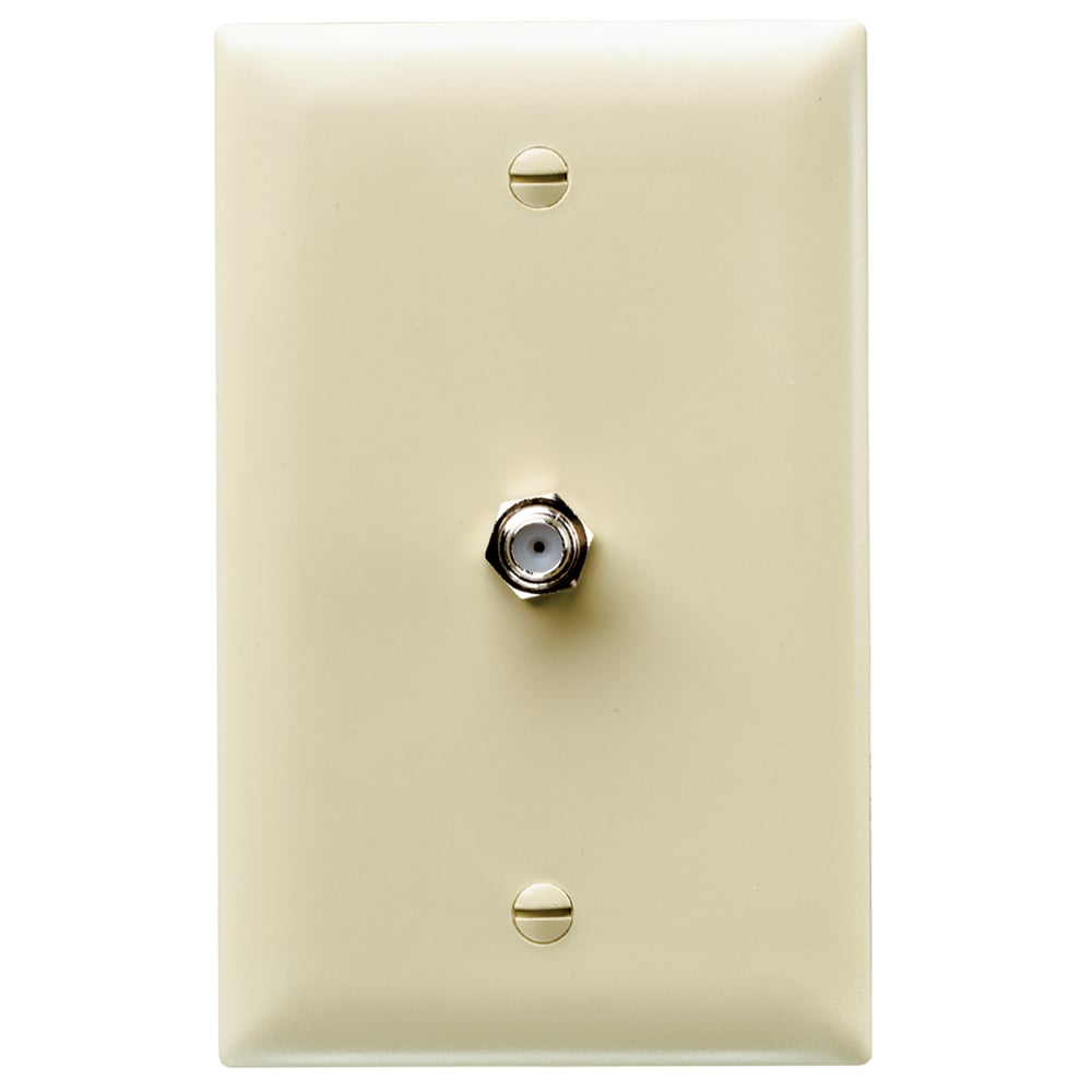 1 GHz F-Coupler Wall Plate, Ivory (M10)
