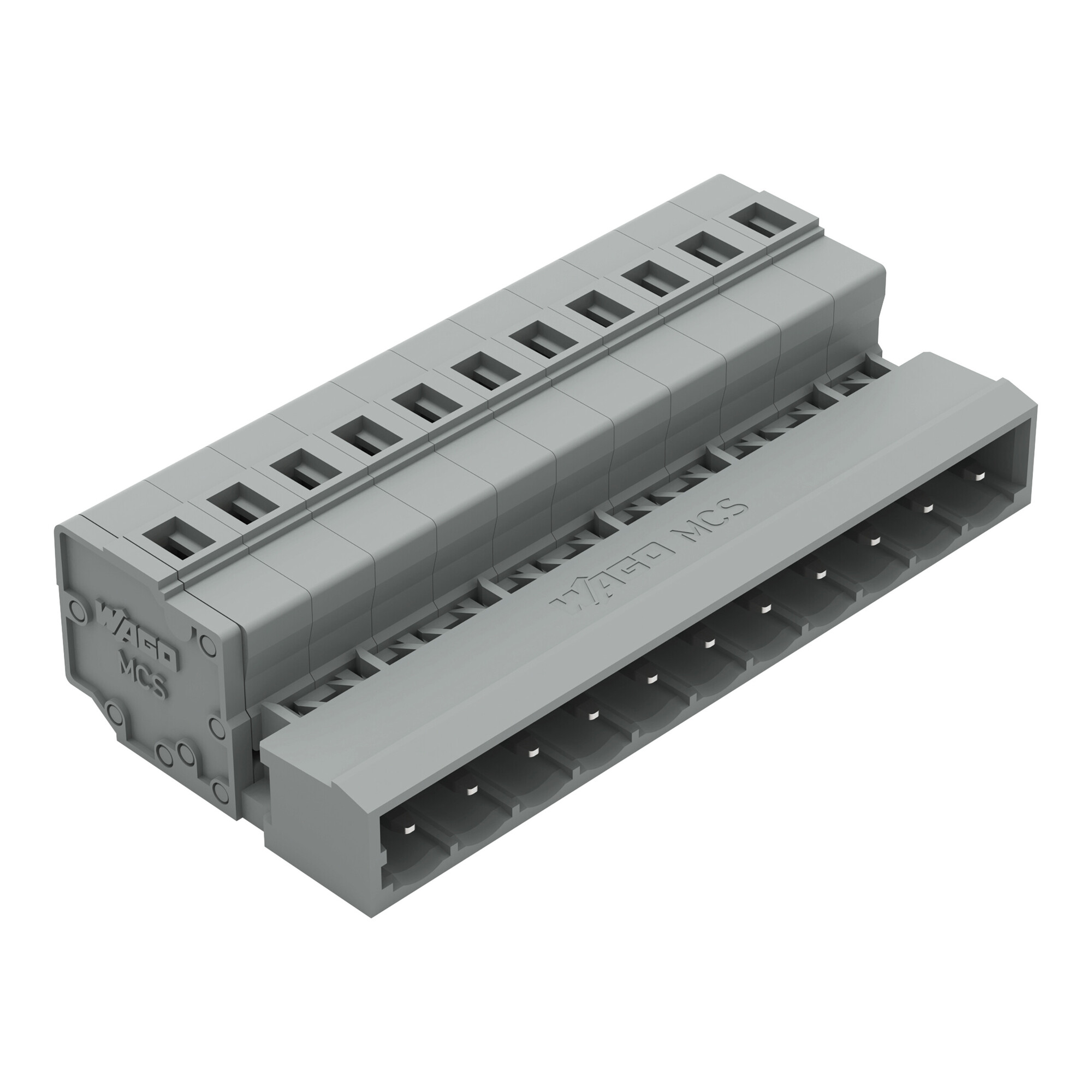 1-conductor male connector; CAGE CLAMP; 2.5 mm; Pin spacing 5 mm; 11-pole; 2,50 mm; gray