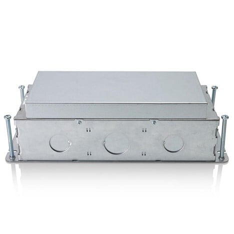 FBDR3 Rectangle Concrete Floor Box, Steel, 3 Gangs