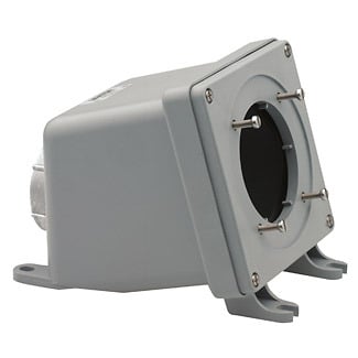 Back Box for Pin & Sleeve Inlets And Receptacles, Hub Sold Separately (See Leviton Cat Number HUB-xxx), 100 Amp, IP67, Watertight - GRAY